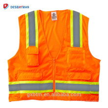 China Fornecedores Fluo Oi-vis Gilet Equipamento de Segurança Industrial Trabalhando Reflective Vest Rescue Vest Amarelo Laranja